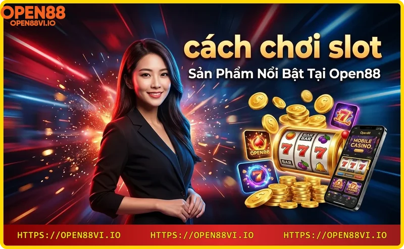 Ba biểu tượng slot game Thần Tài, Tứ Quý, Long Hổ trên nền casino neon