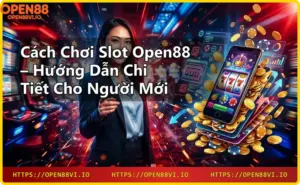 Ba biểu tượng slot game Thần Tài, Tứ Quý, Long Hổ trên nền casino neon
