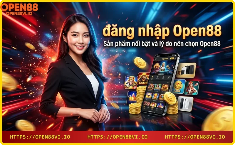 Các sản phẩm cá cược nổi bật tại Open88: thể thao, casino, slot, xổ số