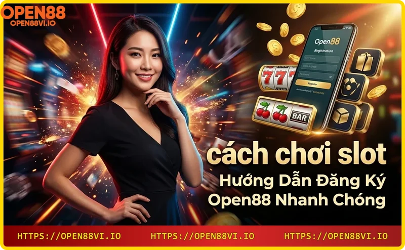 Điện thoại và màn hình máy tính hiển thị quy trình đăng ký tài khoản Open88