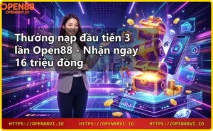 Giao diện nhà cái Open88 với các sản phẩm cá cược thể thao, casino, game bài