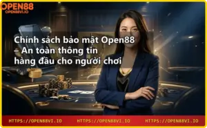 Giao diện Open88 với biểu tượng bảo mật nổi bật