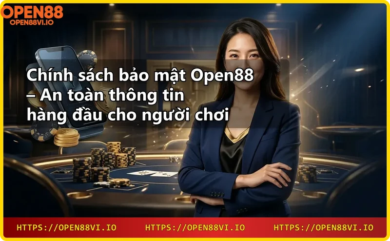 Giao diện Open88 với biểu tượng bảo mật nổi bật