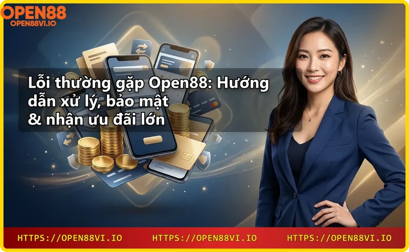 Minh họa các lỗi thường gặp Open88 như lỗi đăng nhập và lỗi nạp tiền