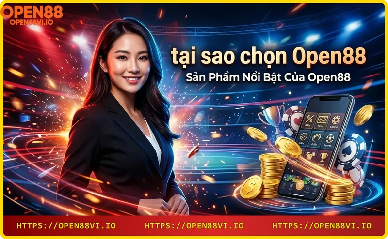 Sản phẩm giải trí tại Open88: thể thao, casino, slot game, xổ số, bắn cá