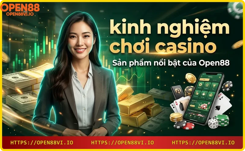 Sản phẩm live casino Open88 - roulette, baccarat, blackjack
