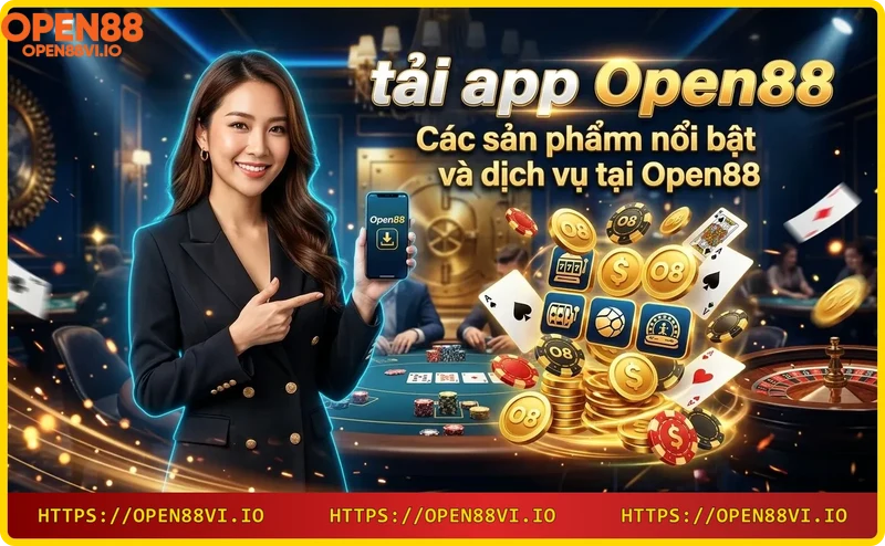 Sản phẩm Open88 - Cá cược thể thao, casino, slot game, xổ số